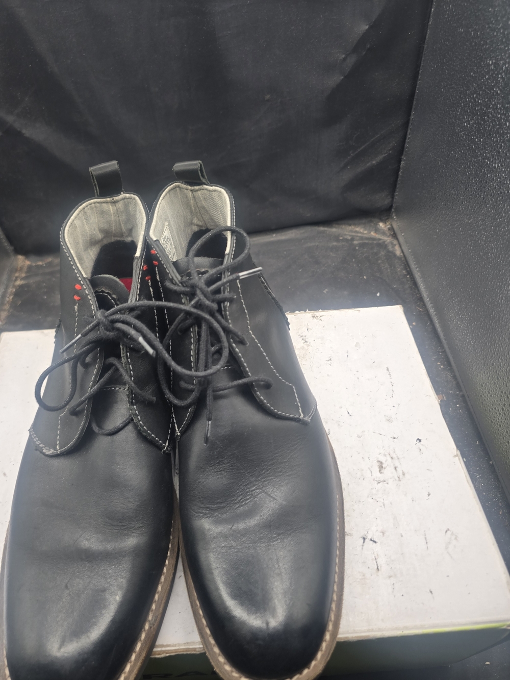 Original Penguin Men's Black Chukka Boots with Contrast Stitching